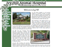 Tablet Screenshot of ivyhillanimalhospital.com